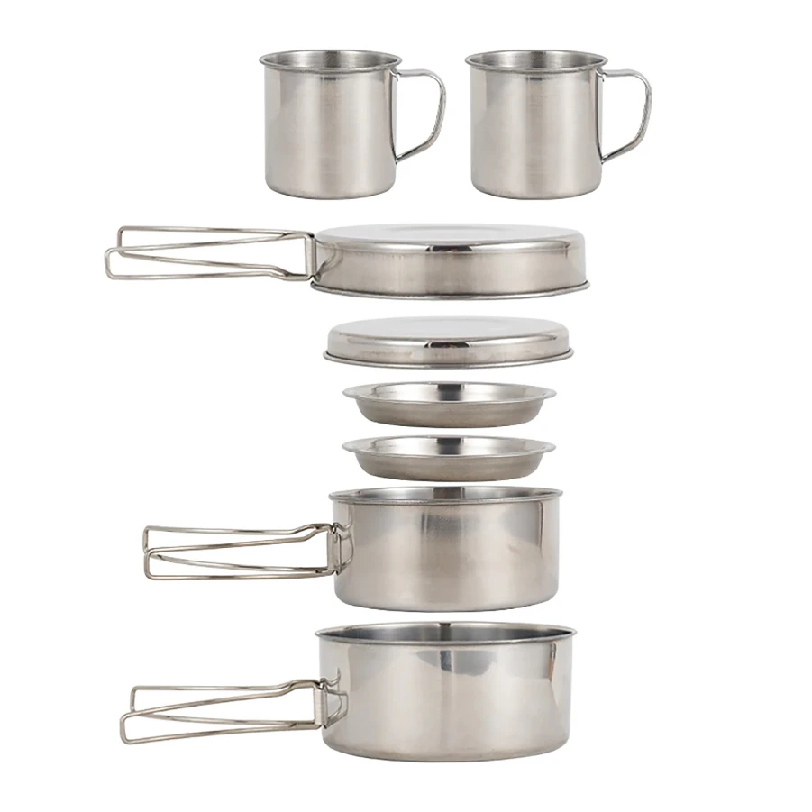 Camping Cooking And Cutlery Set - 8 Buah/Set Peralatan Masak Berkemah Set