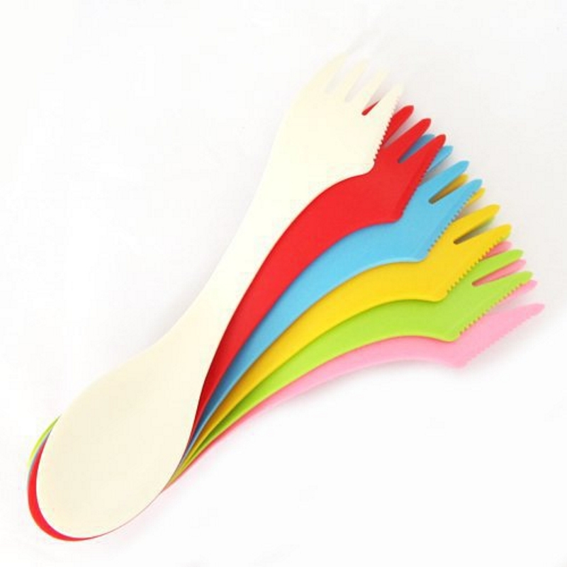 Camping Cooking And Cutlery Set - 6PCS Set Peralatan Makan 3-in-1 untuk