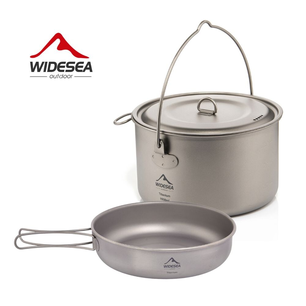 Camping Cooking And Cutlery Set - Layar Lebar peralatan makan berkemah Titanium
