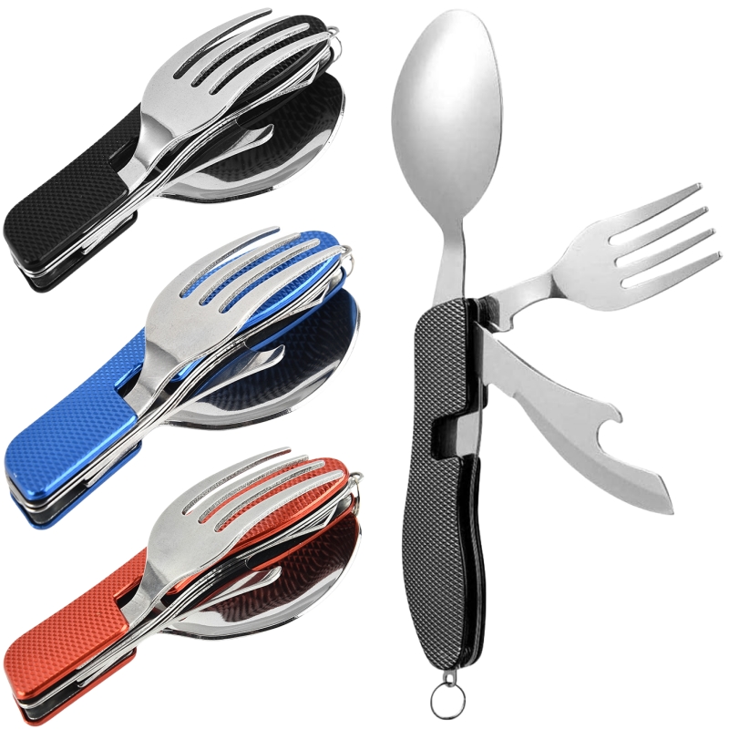 Camping Cooking And Cutlery Set - Set Peralatan Berkemah Lipat 4 Dalam