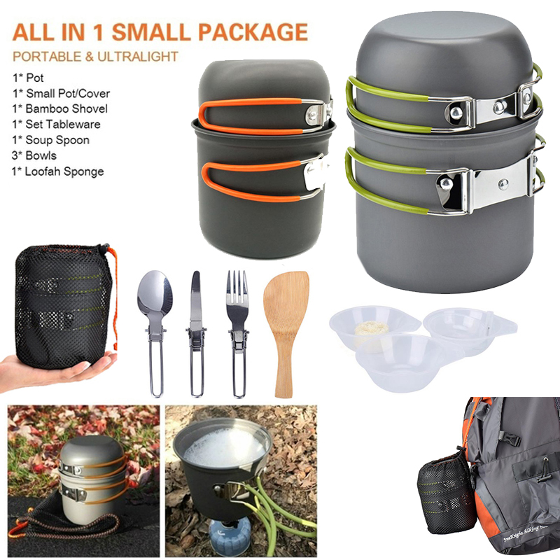 Camping Cooking Kitchen Set - Panci Berkemah Baru Set Luar Ruangan