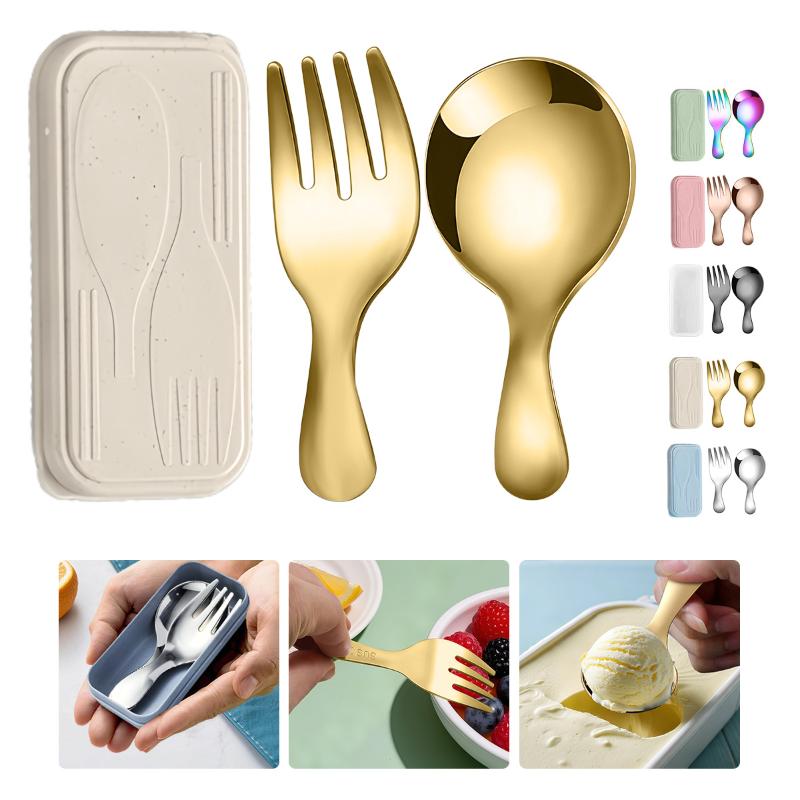 Camping Outdoor Cooking Set - Set Peralatan Makan Baja Tahan Karat