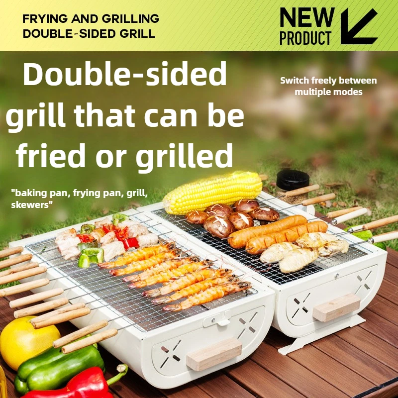 Camping Cooking Box - Oven Barbekyu Panggangan Rumah Tangga Portabel