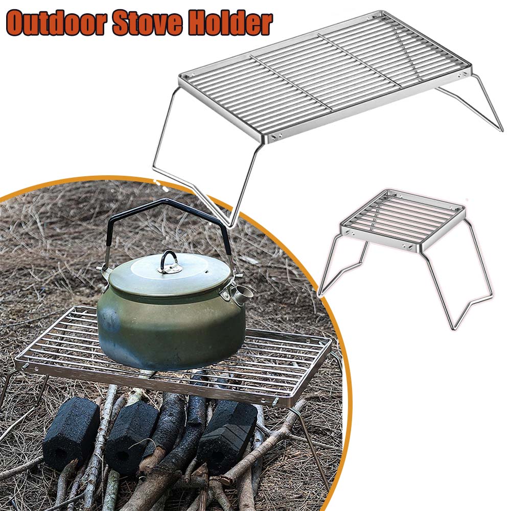 Camping Cooking Grate - Penyangga Kompor Luar Ruangan Baja Tahan