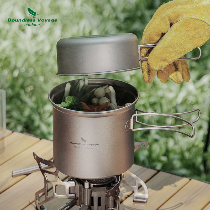 Camping Outdoor Cooking Set - Set Panci Lipat dan Wajan Penggorengan