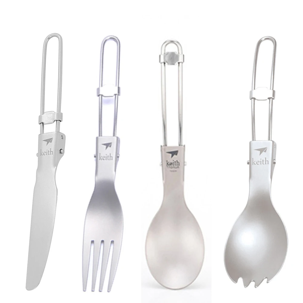 Camping Cooking And Cutlery Set - Keith Set Garpu Pisau Spork Sendok