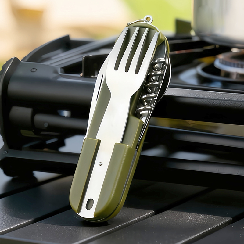 Camping Cooking And Cutlery Set - Set Peralatan Makan Berkemah 7 Dalam