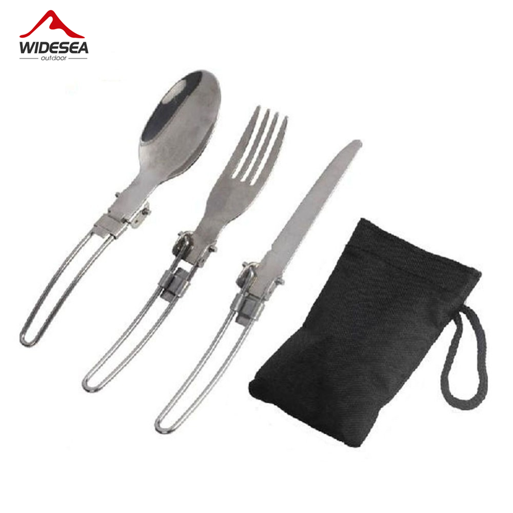 Camping Cooking And Cutlery Set - 3 Buah 1 Set Peralatan Makan