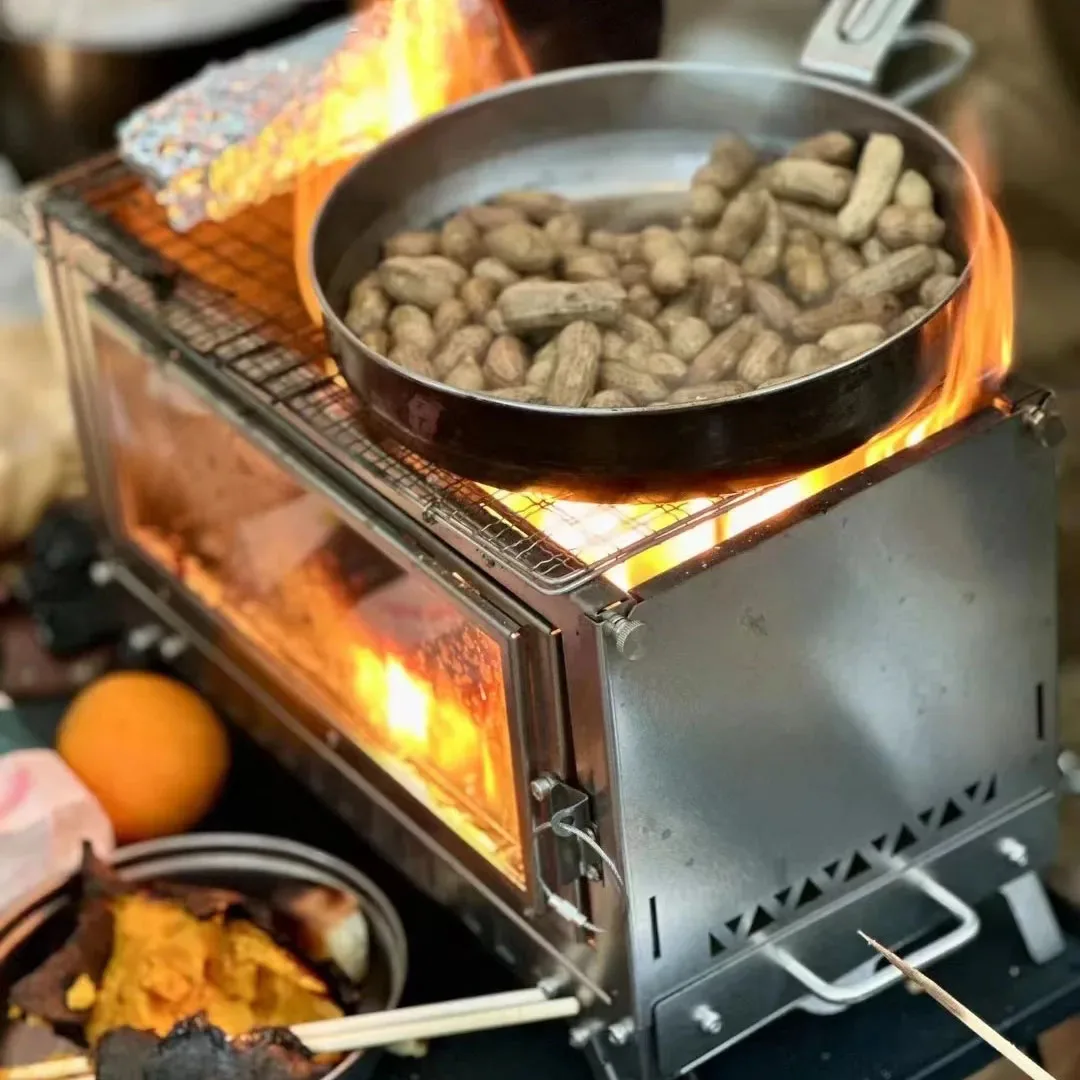 Kompor Kayu Lipat Portabel, Pe - Camping Cooking Grate ulasan dan harga