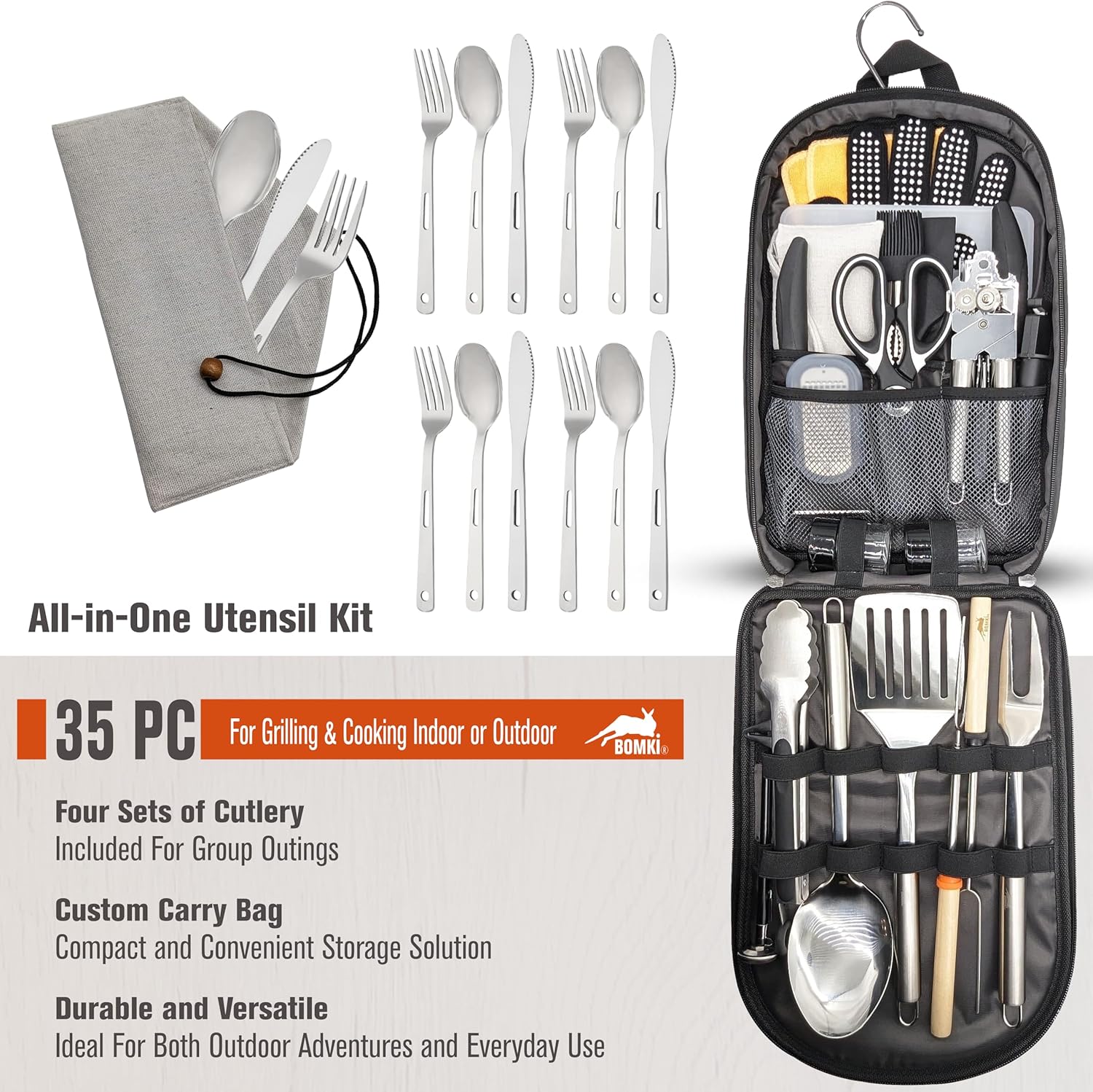 Peralatan Memasak BBQ untuk Be - Camping Cooking Essentials Kit ulasan dan harga