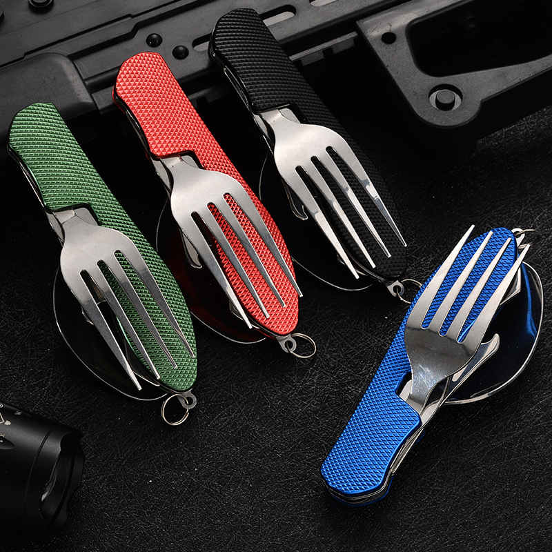 Set Peralatan Berkemah Lipat 4 - Camping Cooking And Cutlery Set ulasan dan harga