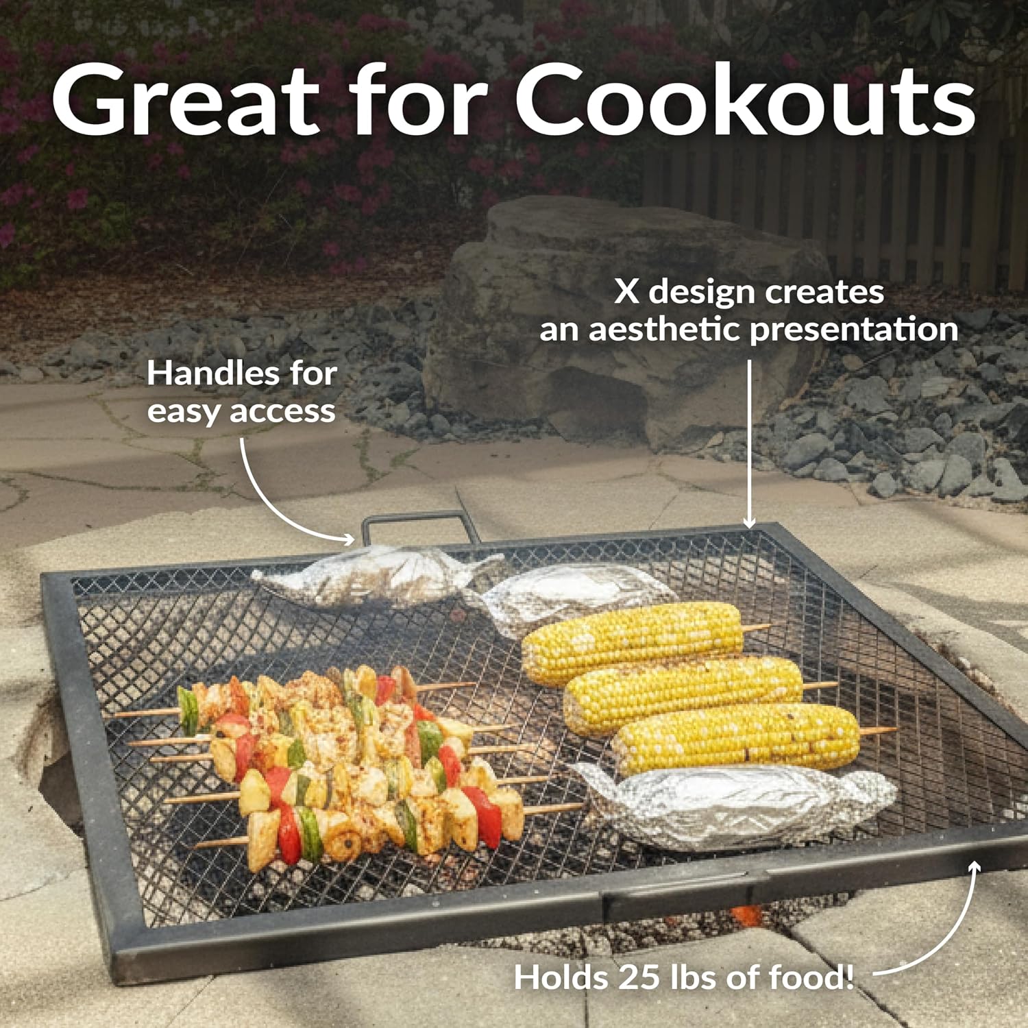 Rak Panggangan Api Baja Kuat B - Camping Cooking Grate ulasan dan harga