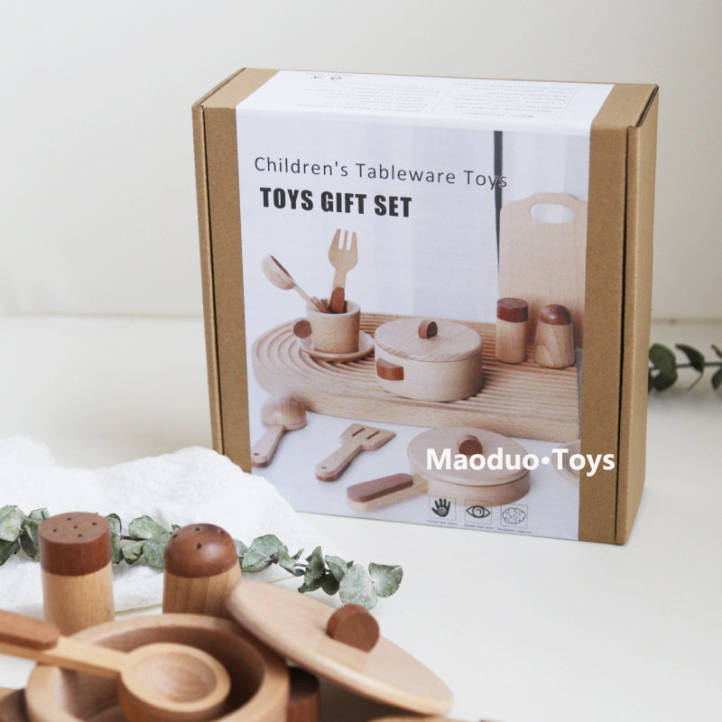 Mainan Dapur Kayu Beech Maoduo - Camping Cooking Tool Set ulasan dan harga
