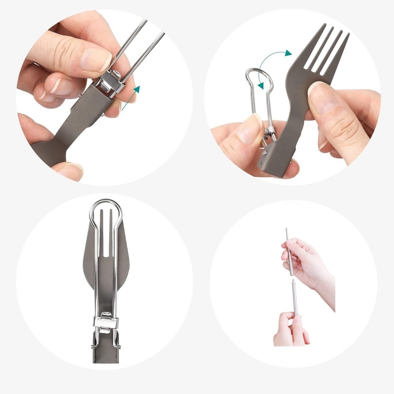 Set Peralatan Makan Lipat Tita - Camping Cooking And Cutlery Set ulasan dan harga