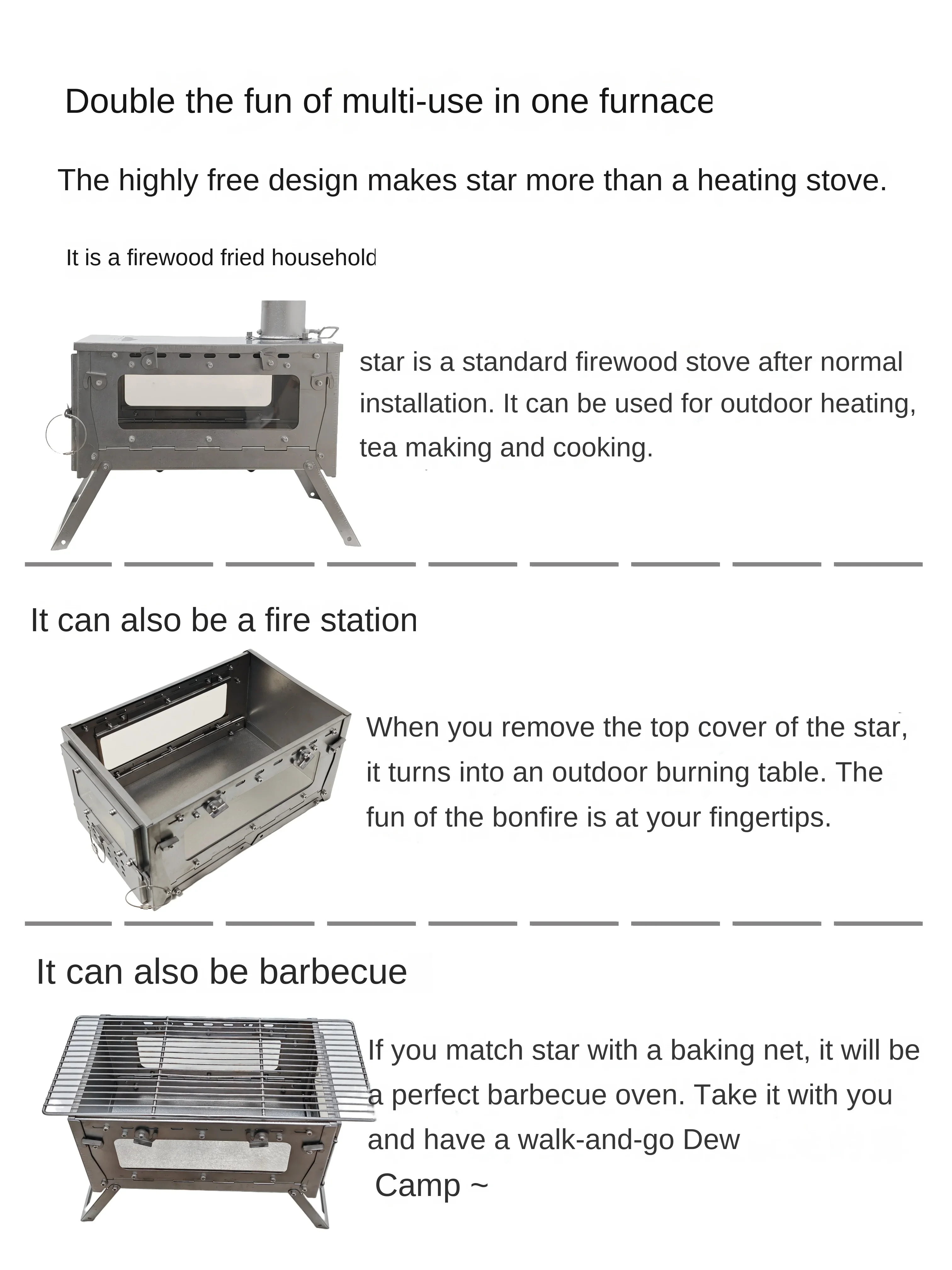 WT Star Ti kompor pemanas lipa - Camping Cooking Grate ulasan dan harga