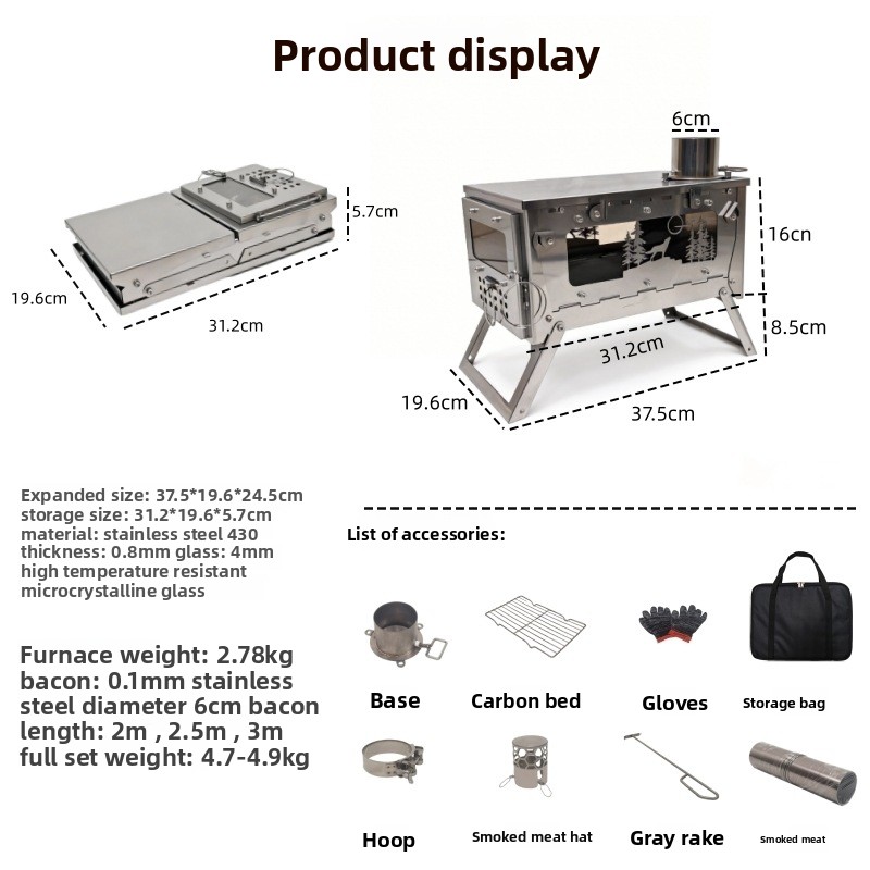Kompor Kayu Lipat Portabel dar - Camping Cooking Grate ulasan dan harga