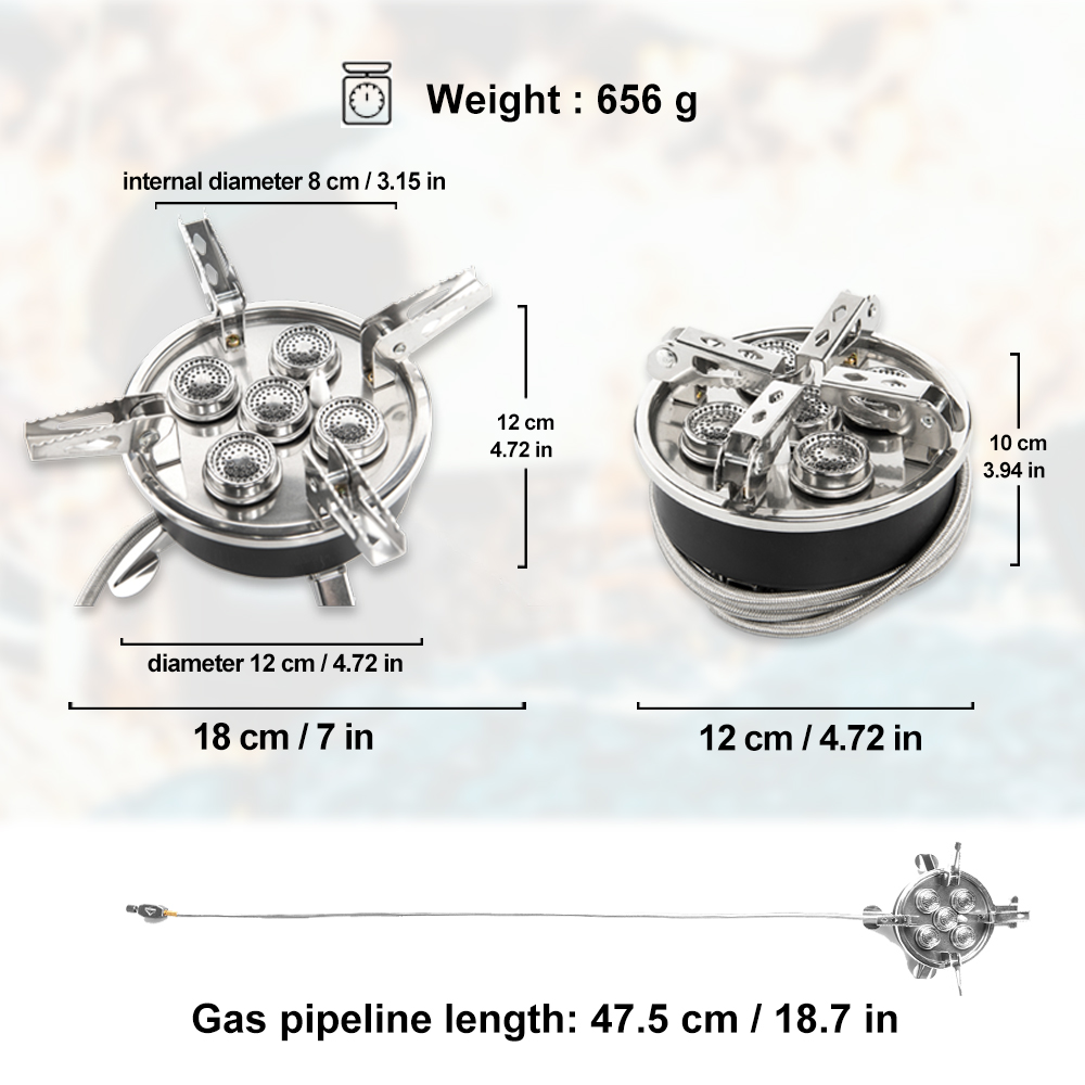 Layar Lebar kompor Gas 5 dalam - Camping Cooking Grate ulasan dan harga