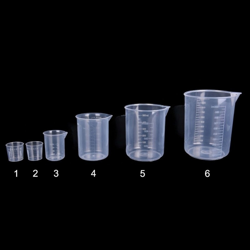 6Pcs Set Gelas Ukur Plastik -  - Camping Cooking Tool Set ulasan dan harga