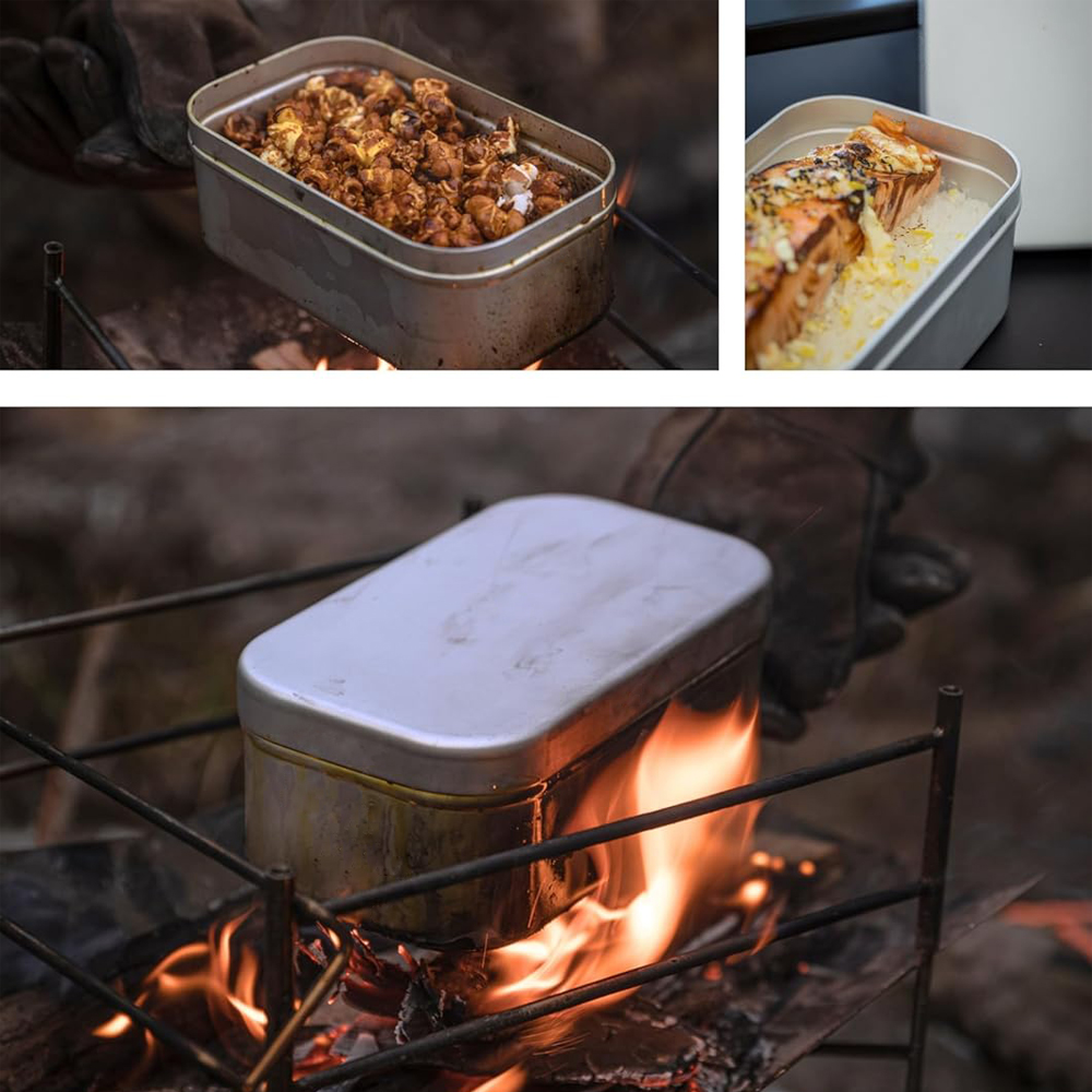 Pegangan Kotak Bento Lipat, Wa - Camping Outdoor Cooking Set ulasan dan harga
