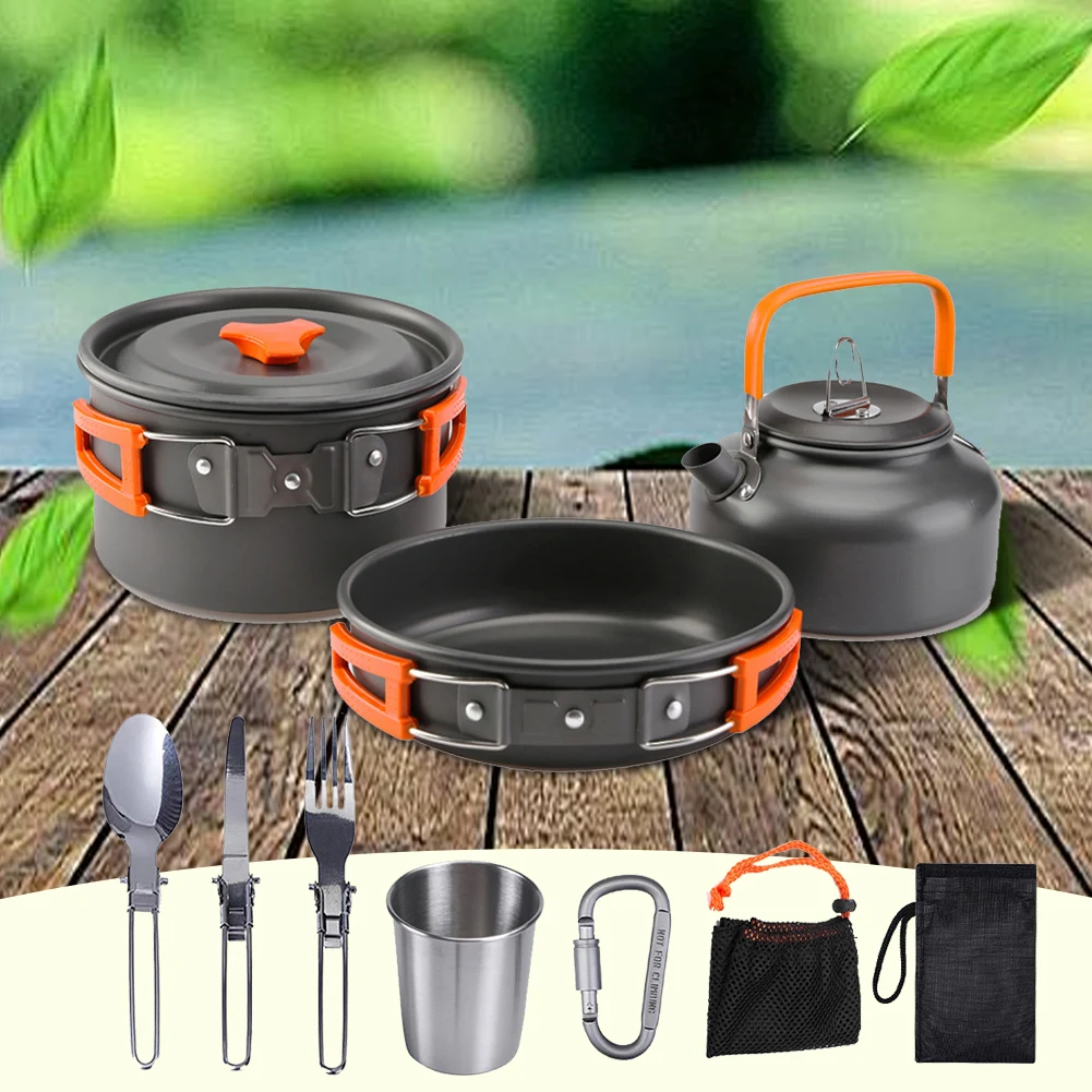 Peralatan Masak Berkemah Ketel - Camping Outdoor Cooking Set ulasan dan harga